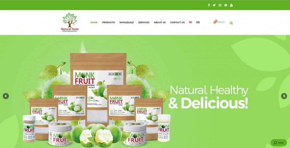 Natural Taste Inc. — Tienda en línea · Estados Unidos, trabajo de Grupo Gurú en Tijuana