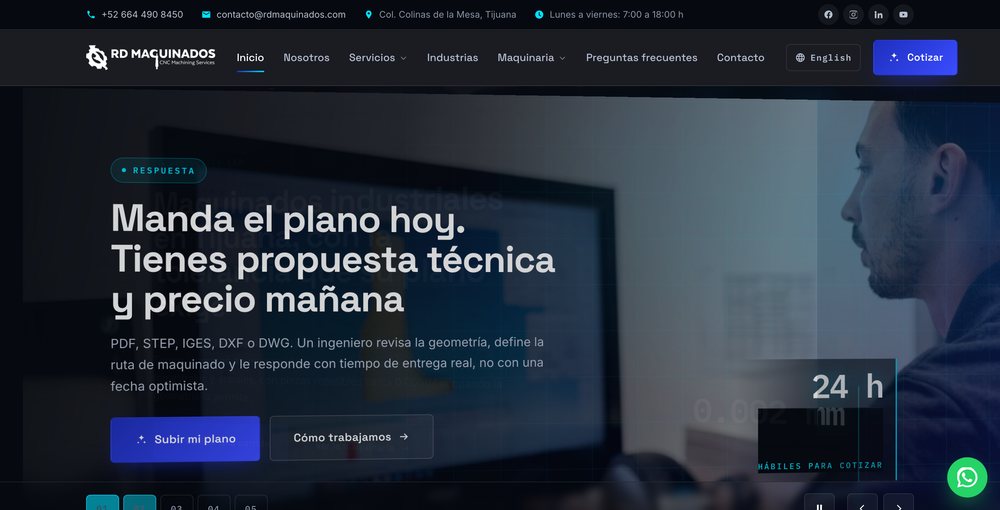 RD Maquinados — Maquinados CNC, trabajo de Grupo Gurú en Tijuana