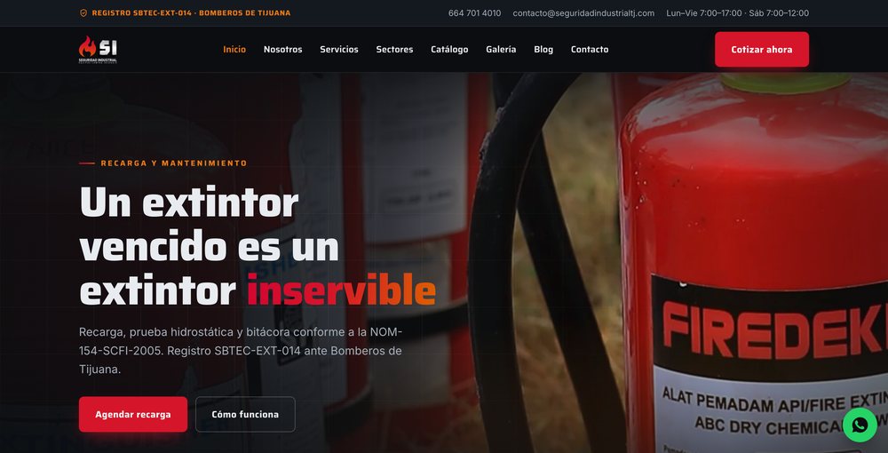 Seguridad Industrial Tijuana — Equipo contra incendio, trabajo de Grupo Gurú en Tijuana